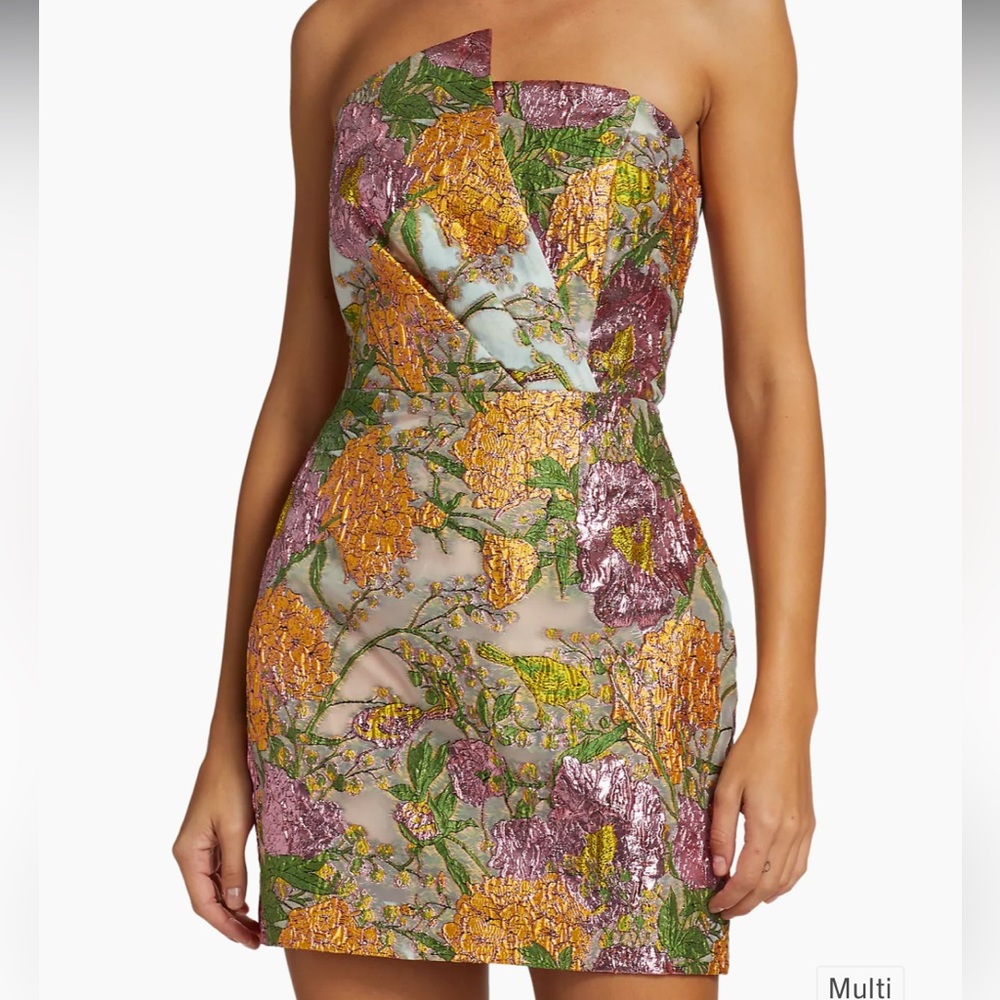 Elliott Patricia Floral Jacquard Minidress size xs